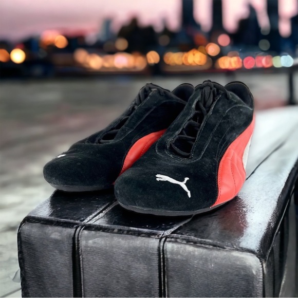 Puma Drift Cat Black Red Suede Leather Mens Size 7.5 EU 40 - Picture 2 of 8